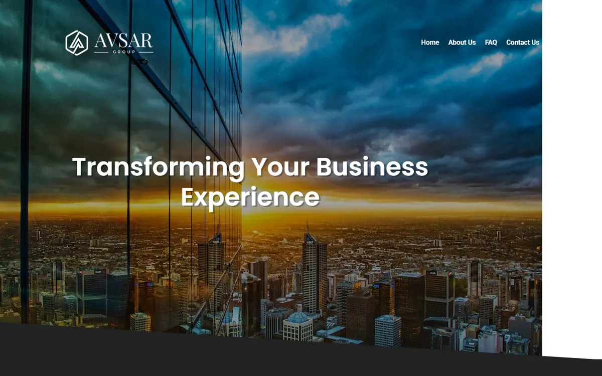 Avsar Group outsourcing agency website, designed and developed by UT Digital Studios