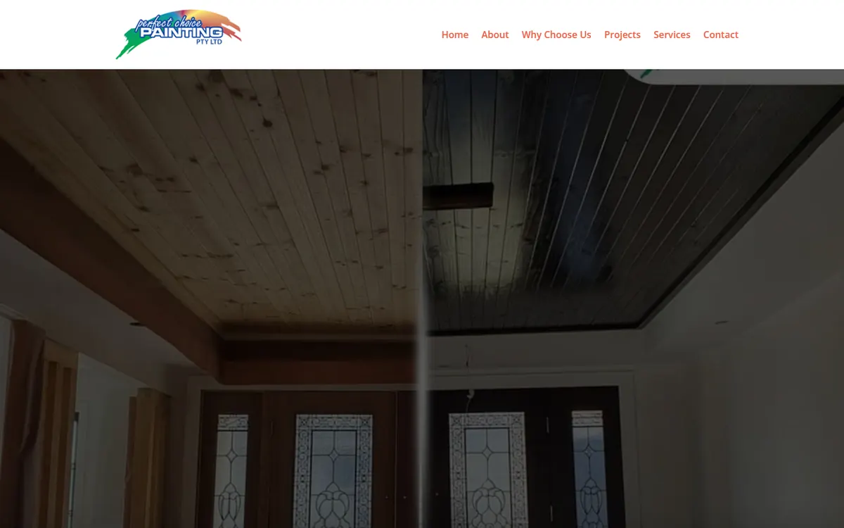 Perfect Choice Painting residential and commercial painting website, designed and developed by UT Digital Studios